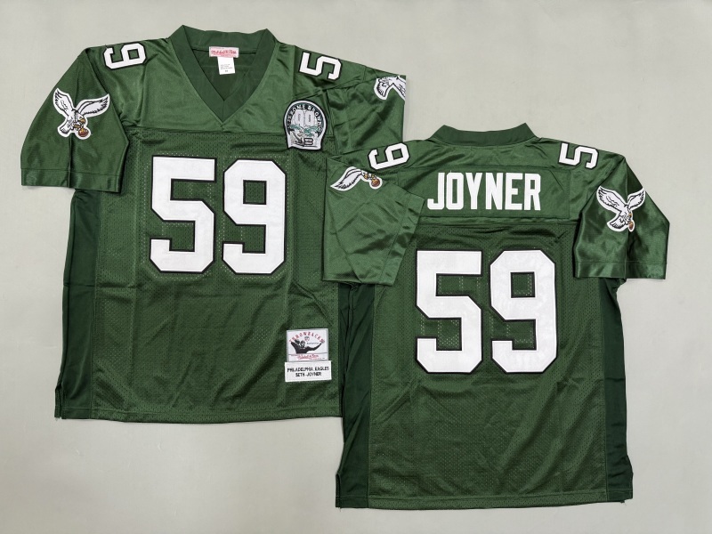 Men 2025 Philadelphia Eagles #59 Joyner green Throwback Limited NFL Jersey style 001->philadelphia eagles->NFL Jersey